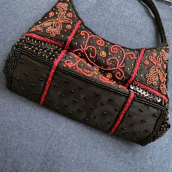 Y2K Le Chateau beaded handbag, bag, purse. - Picture 2 of 6